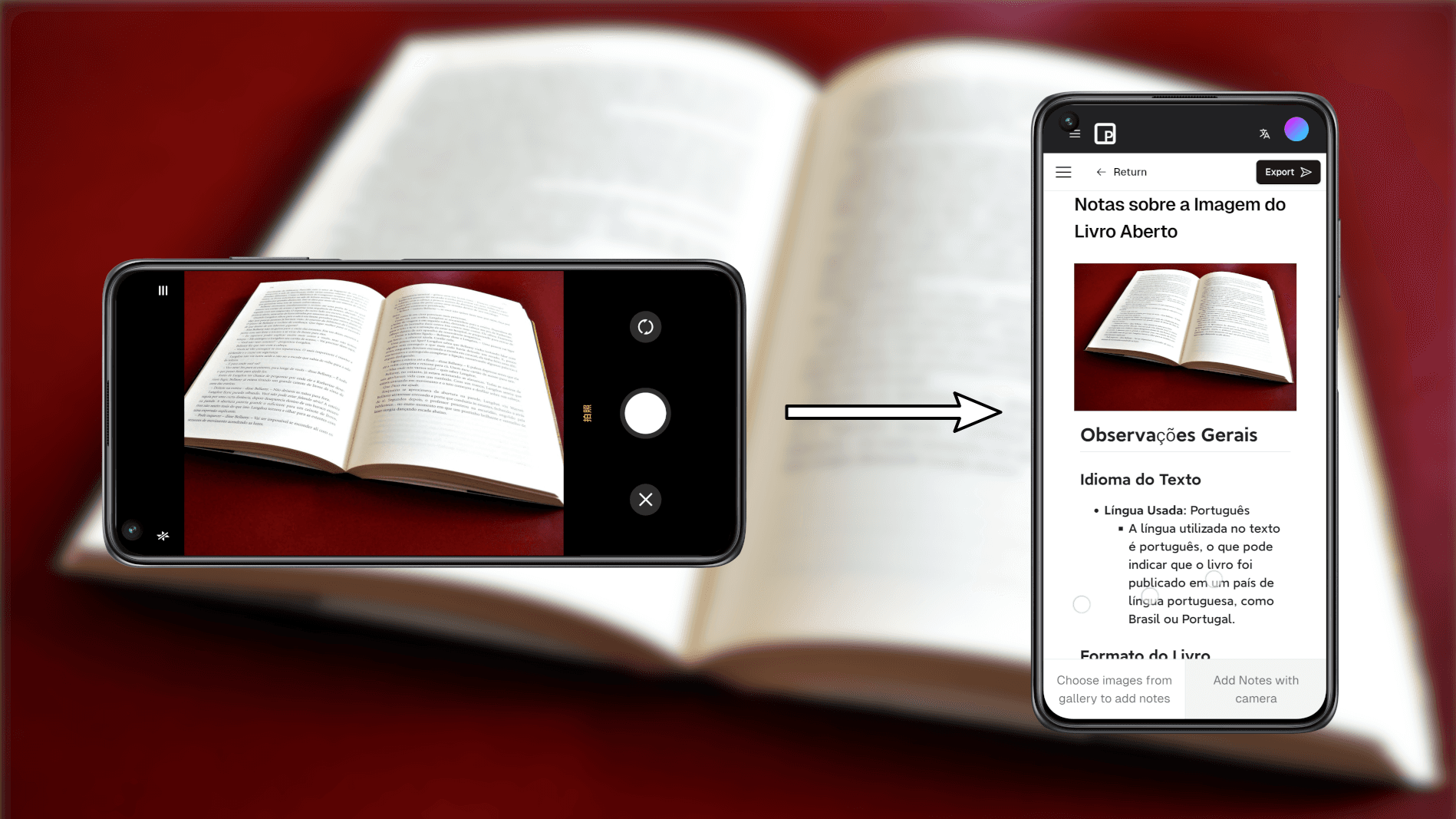 Transformer des photos de livres en notes