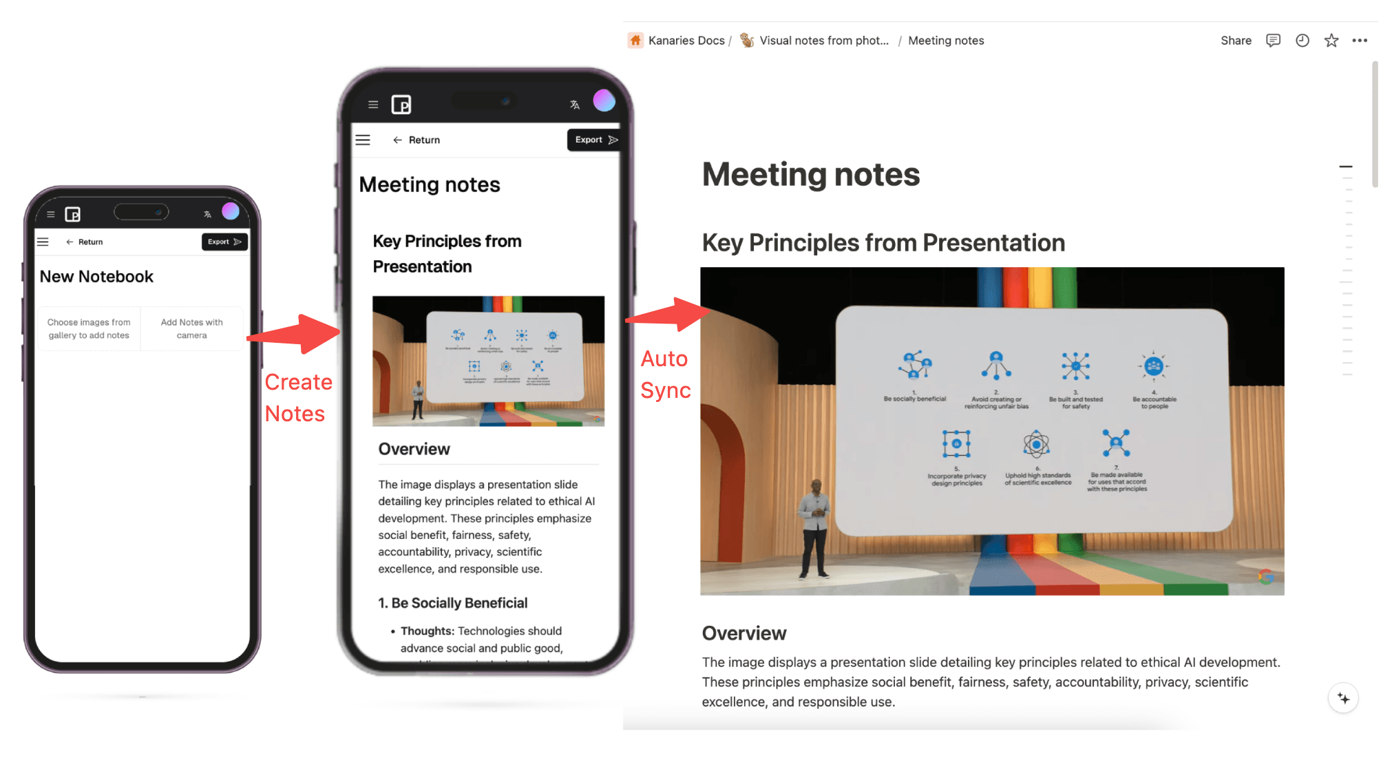 Téléchargez une image et voyez la note générée depuis l'image dans Notion