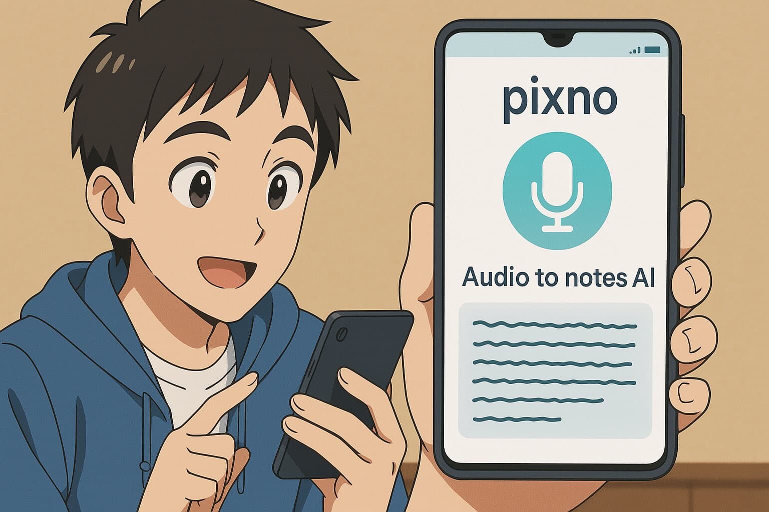 Audio Note Making AI Note Taker - Note generator from images, docs, audio | Pixno