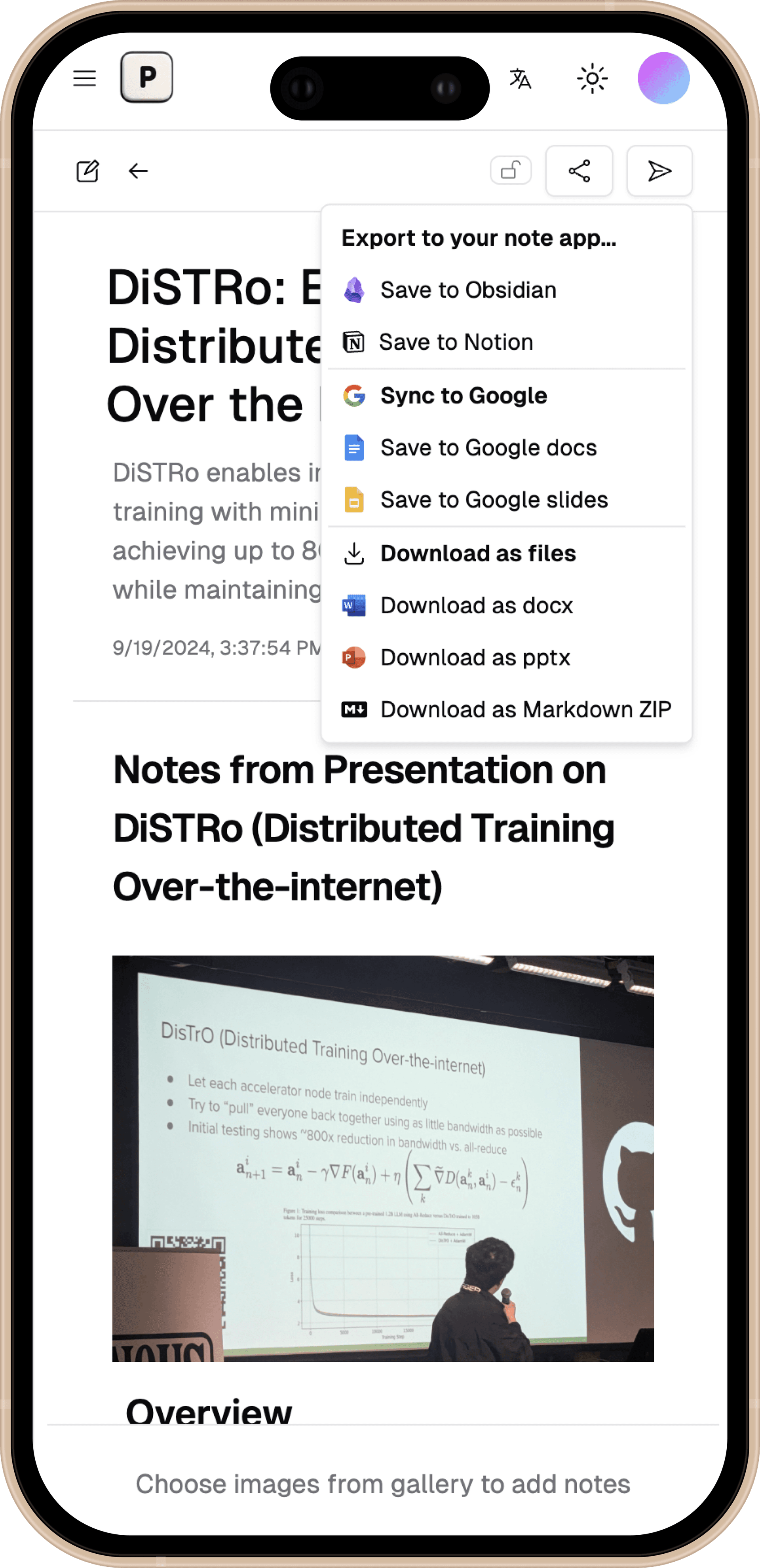AI Note Taker - Note generator from images, docs, audio | Pixno
