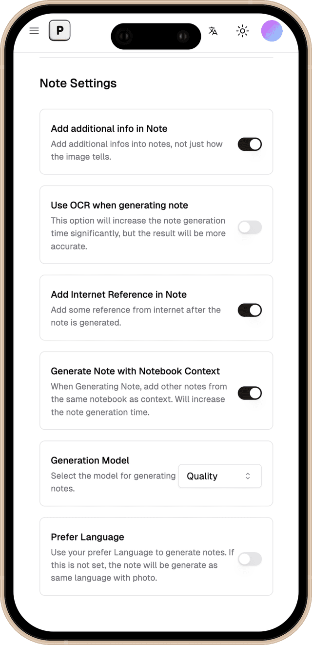 AI Note Taker - Note generator from images, docs, audio | Pixno